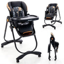 Folding Baby Dining High Chair with Adjustable Height and Recline by LJGDeals