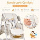 Folding Baby Dining High Chair with Adjustable Height and Recline by LJGDeals