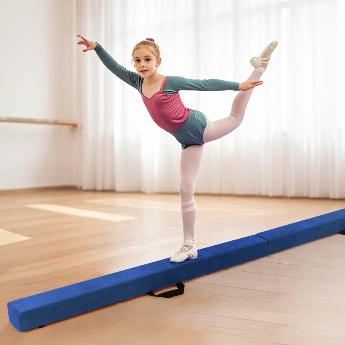 Folding Balance Beam with Solid Wood Base and Anti-slip Bottom, photo 2 of 13