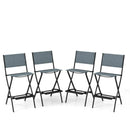 Outdoor Folding Bar Height Stool Set of 4 with Metal Frame and Footrest by LJGDeals