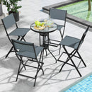 Folding Bar Stools Set of 2 Backrest Humanized Footrest by LJGDeals