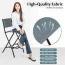 Folding Bar Stools Set of 2 Backrest Humanized Footrest by LJGDeals