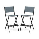 Folding Bar Stools Set of 2 Backrest Humanized Footrest by LJGDeals