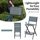 Folding Bar Stools Set of 2 Backrest Humanized Footrest by LJGDeals