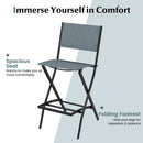Folding Bar Stools Set of 2 Backrest Humanized Footrest by LJGDeals
