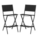 Folding Bar Stools Set of 2 Backrest Humanized Footrest by LJGDeals