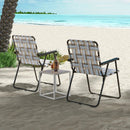 2 Pieces Folding Beach Chair Camping Lawn Webbing Chair by LJGDeals