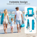 Folding Beach Chairs Set of 2 Portable Lightweight Low Seat Chairs with Padded Armrests by LJGDeals