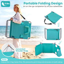 Folding Beach Lounge Chair with Adjustable Backrest for Lawn by LJGDeals