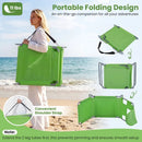 Folding Beach Lounge Chair with Adjustable Backrest for Lawn by LJGDeals