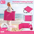 Folding Beach Lounge Chair with Adjustable Backrest for Lawn by LJGDeals