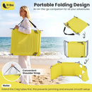 Folding Beach Lounge Chair with Adjustable Backrest for Lawn by LJGDeals