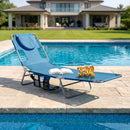 Folding Beach Lounge Chair with Adjustable Backrest for Lawn by LJGDeals