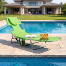 Folding Beach Lounge Chair with Adjustable Backrest for Lawn by LJGDeals