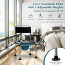 4-in-1 Folding Bedside Commode Chair with Detachable Bucket and Towel Holder by LJGDeals