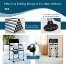 4-in-1 Folding Bedside Commode Chair with Detachable Bucket and Towel Holder by LJGDeals