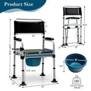4-in-1 Folding Bedside Commode Chair with Detachable Bucket and Towel Holder by LJGDeals