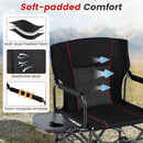 Folding Camping Chair with Side Table and Cup Holder with Carrying Bag by LJGDeals