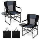 Folding Camping Chair with Side Table and Cup Holder with Carrying Bag by LJGDeals
