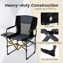 Folding Camping Chair with Side Table and Cup Holder with Carrying Bag by LJGDeals