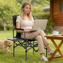 Folding Camping Chair with Side Table and Cup Holder with Carrying Bag by LJGDeals