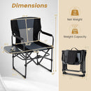Folding Camping Chair with Side Table and Cup Holder with Carrying Bag by LJGDeals