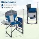 Folding Camping Chair with Cup Holder and Storage Pocket by LJGDeals