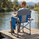 Folding Camping Chair with Cup Holder and Storage Pocket by LJGDeals