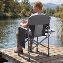 Folding Camping Chair with Cup Holder and Storage Pocket by LJGDeals