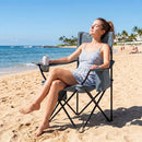 Folding Camping Chair with Mesh Back and Carrying Bag by LJGDeals