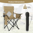 Folding Camping Chair with Mesh Back and Carrying Bag by LJGDeals