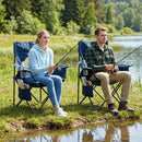 Folding Camping Chair with Mesh Back and Carrying Bag by DirectDeals