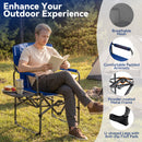 Folding Camping Chair with Side Table and Cup Holder