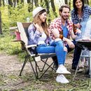 Folding Camping Chair with Cup Holder Armrest and Lumbar Pillow by LJGDeals
