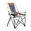 Folding Camping Chair with Cup Holder Armrest and Lumbar Pillow by LJGDeals