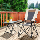 Folding Camping Chair with Cup Holder Armrest and Lumbar Pillow by LJGDeals