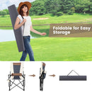 Folding Camping Chair with Cup Holder Armrest and Lumbar Pillow by LJGDeals