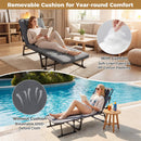 Folding Camping Cot with Mattress 3 in 1 Convertible Single Sofa Chaise Lounge Chair Sleeper-Gray by LJGDeals