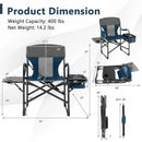 Folding Camping Directors Chair with Cooler Bag and Side Table by LJGDeals
