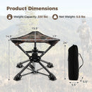 Folding Camping Stool 360¬∞ Swivel Hunting Chair with Anti-Sink Feet by LJGDeals