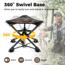 Folding Camping Stool 360¬∞ Swivel Hunting Chair with Anti-Sink Feet by LJGDeals