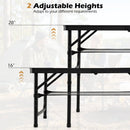 Folding Camping Table with Adjustable Heights Storage Net & Handle by LJGDeals