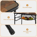 Folding Camping Table with Adjustable Heights Storage Net & Handle by LJGDeals