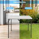 Folding Camping Table with All-Weather HDPE Tabletop and Rustproof Steel Frame by LJGDeals