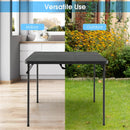 Folding Camping Table with All-Weather HDPE Tabletop and Rustproof Steel Frame by LJGDeals