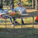 Folding Camping Table with All-Weather HDPE Tabletop and Rustproof Steel Frame by LJGDeals