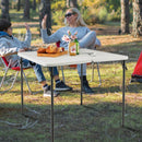 Folding Camping Table with All-Weather HDPE Tabletop and Rustproof Steel Frame by LJGDeals