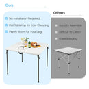 Folding Camping Table with All-Weather HDPE Tabletop and Rustproof Steel Frame by LJGDeals