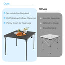 Folding Camping Table with All-Weather HDPE Tabletop and Rustproof Steel Frame by LJGDeals