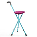 Lightweight Adjustable Folding Cane Seat with Light by LJGDeals